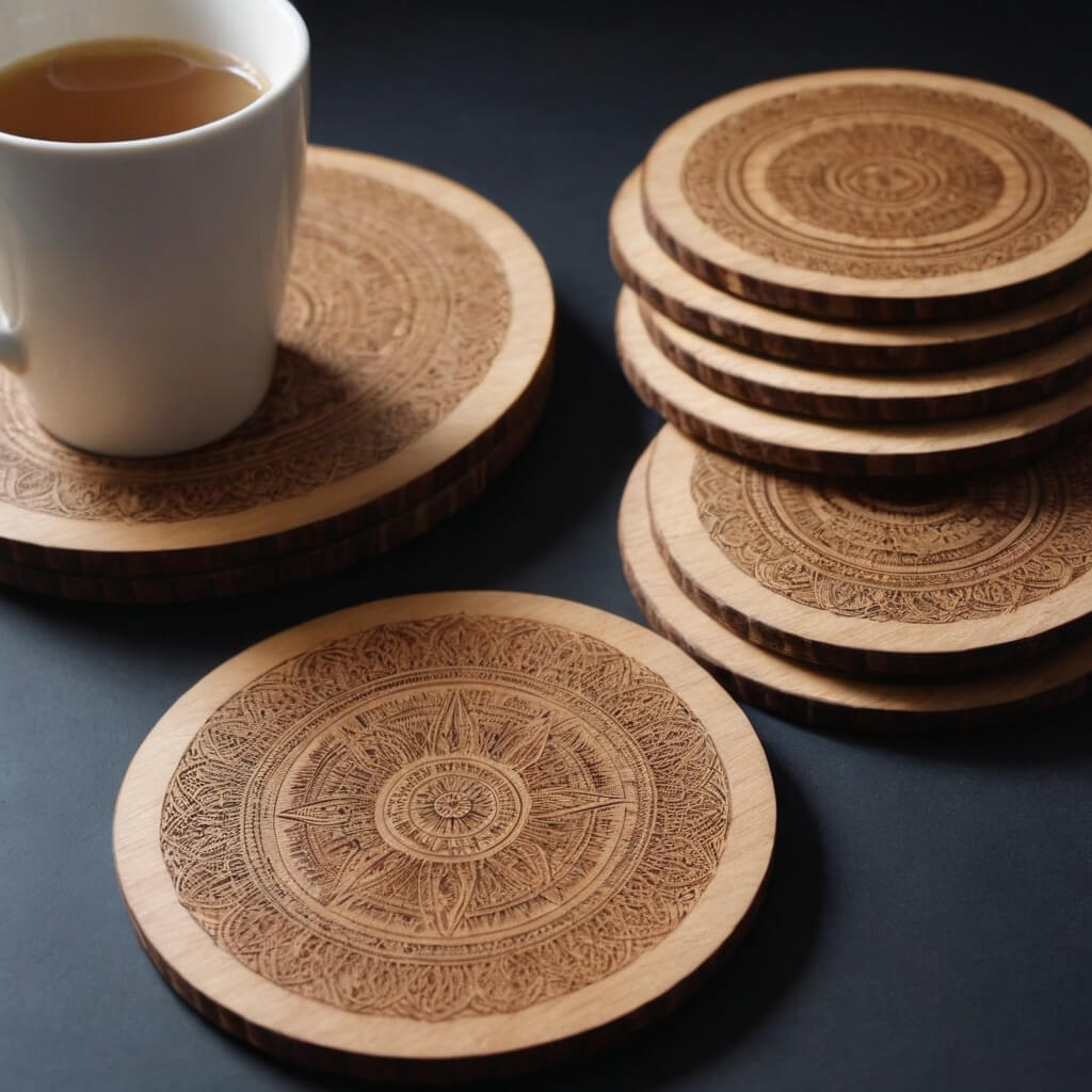 Engraved Wooden Coasters